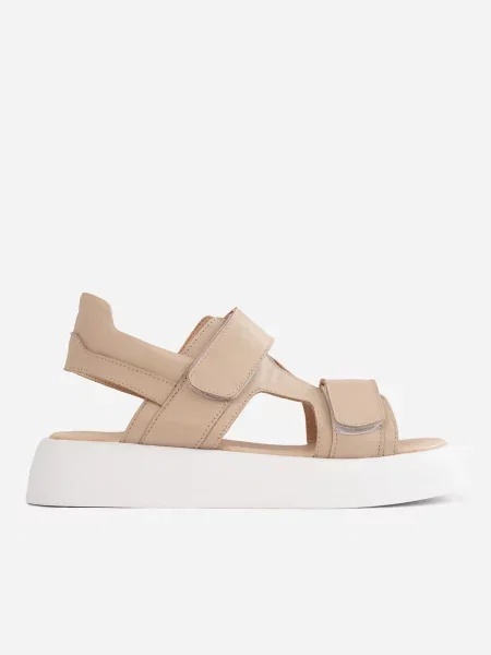 Шкіряні Сандалії ISSA Plus бежевий