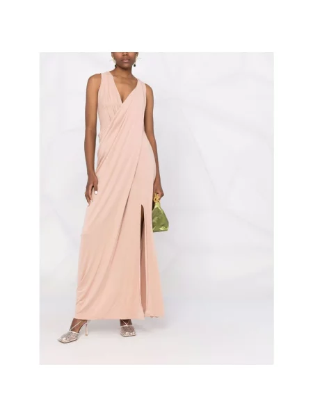 Długa sukienka maxi Alberta Ferretti różowa