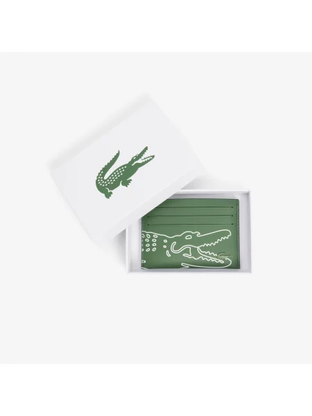 Lacoste Skórzane Etui Na Karty Fg zielony