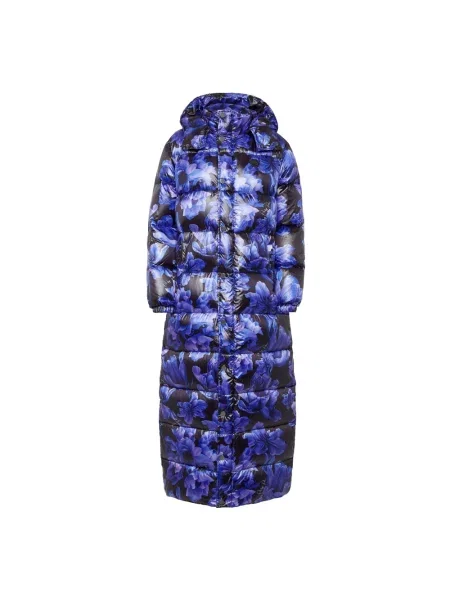 Kurtka puchowa Philipp Plein w kwiatki niebieska
