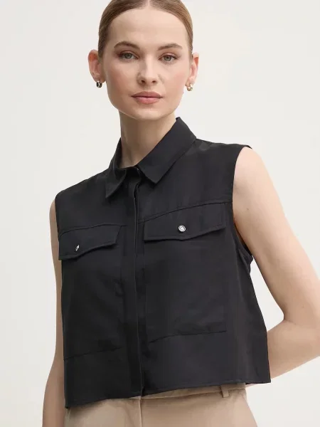 Gaudi camasa femei cu guler clasic regular negru