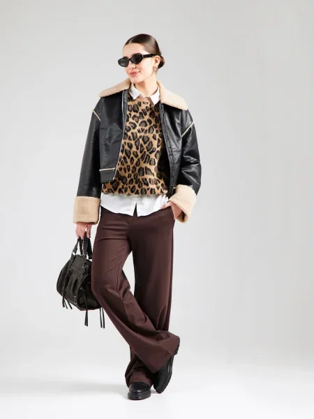 FRNCH PARIS Pulover rjava / kapučino črna