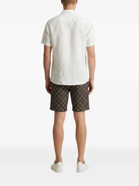 Pantaloni scurți Gianni Lupo cu imagine cu imprimeu geometric cu cordon negru