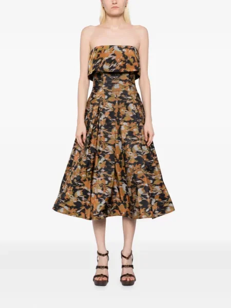 Rochie Amsale cu imagine plisată de costum portocaliu