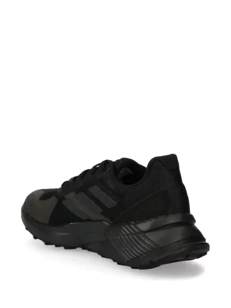 Sneakersy Adidas Terrex w paski z nadrukiem skórzane czarne