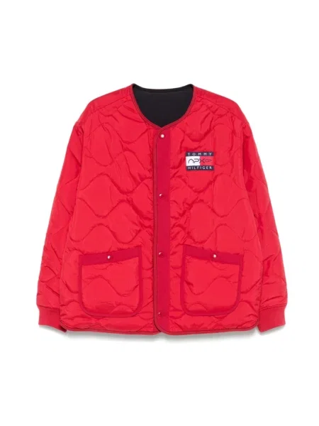 Tommy Hilfiger Kurtki Mężczyzna L Apxgp Collection Pikowana Dwustronna Kurtka Podpinka czerwony