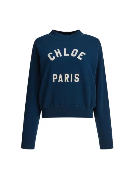Bluza Chloe z logo niebieska