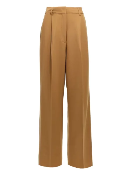 Pantaloni Thelatest plisate maro