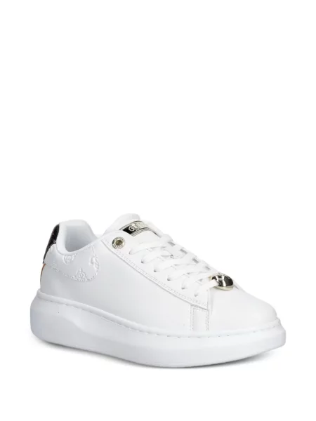 Sneakerși Guess din piele alb