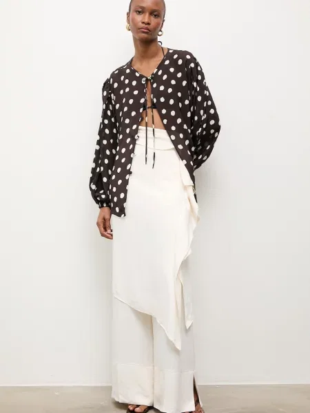 Answear.LAB pantaloni pentru femei Unscripted Collection bej