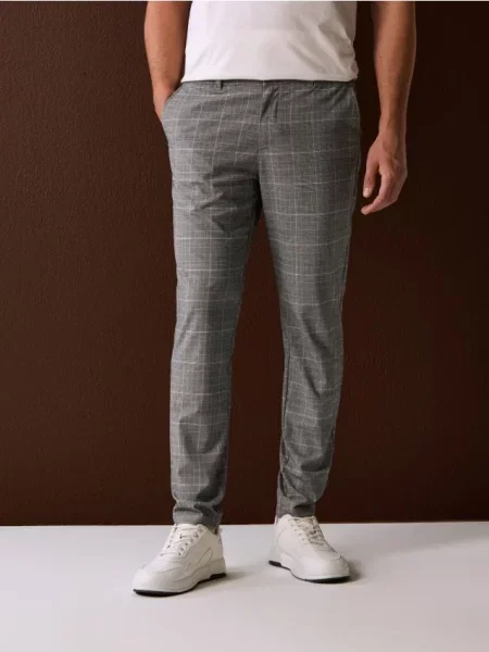 Sinsay Kalhoty chino šedá