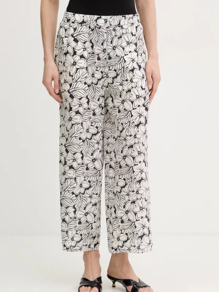 Svilene hlače Weekend Max Mara NIRVANA bela