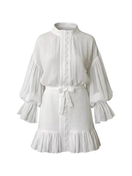 Rochie mini Sofia Erhan cu volane alb