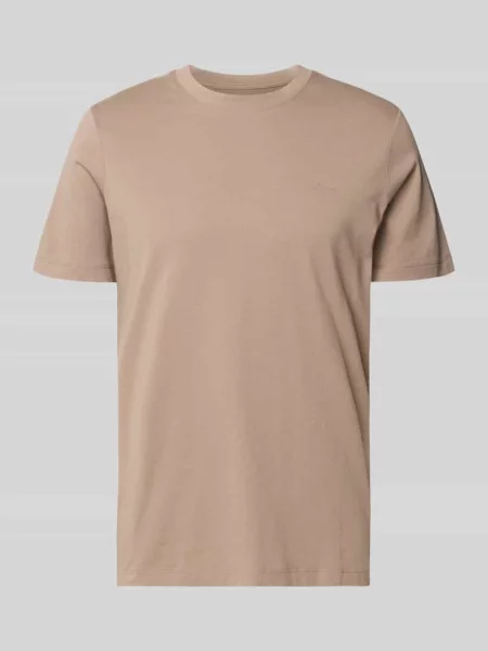 T-shirt o kroju regular fit z czystej bawełny S.oliver Red Label beżowa