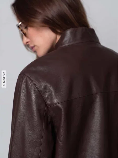Kroj regular fit kurtka skórzana z czystej skóra jagnięca nappa Jake*s Casual