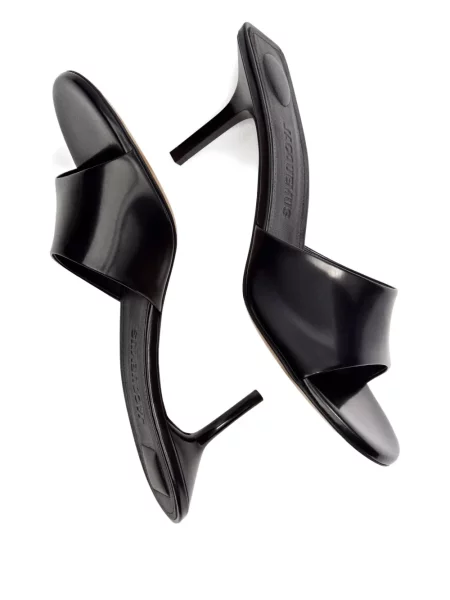 Papuci tip mules Jacquemus din piele negru