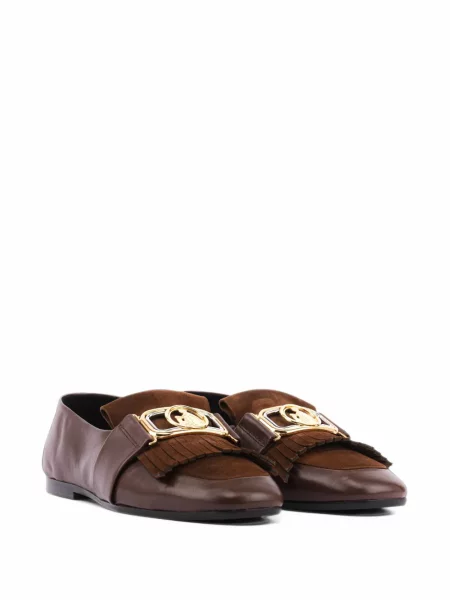 Pantofi loafer Lanvin cu franjuri maro