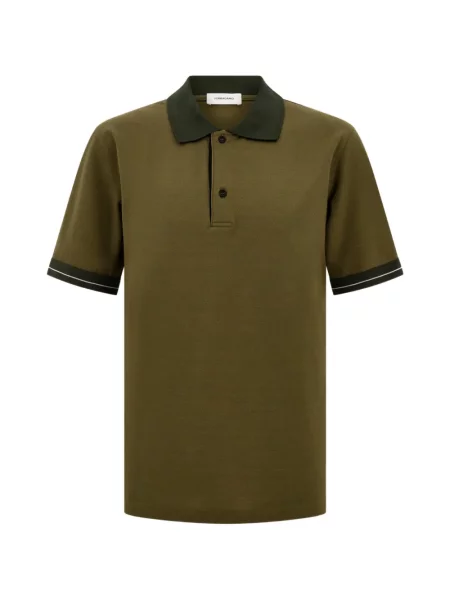 Scurt tricou polo Ferragamo cu mâneci scurte verde