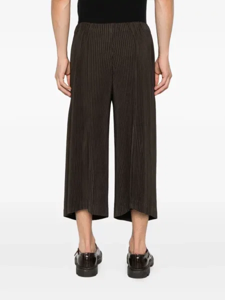 Πλισέ παντελόνι Homme Plissé Issey Miyake καφέ