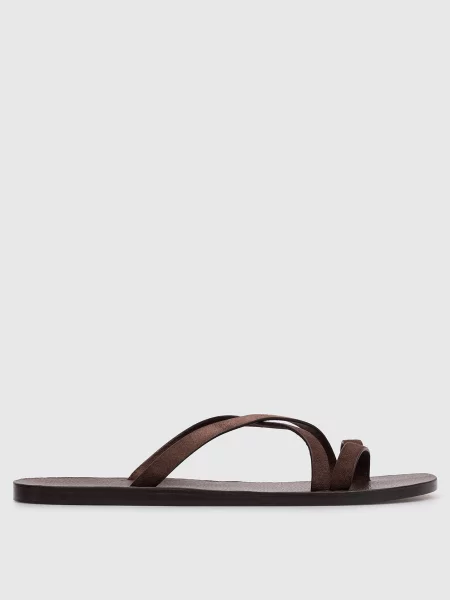 Замшеві шльопанці Tom Ford коричневі