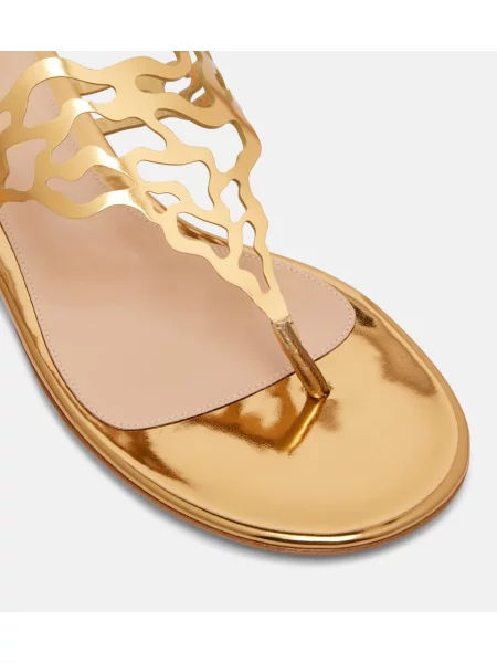 Sandale Gianvito Rossi din piele auriu