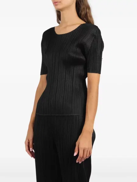 Топ Pleats Please Issey Miyake черно