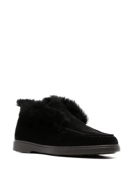 Loafers Santoni slip-on μαύρο