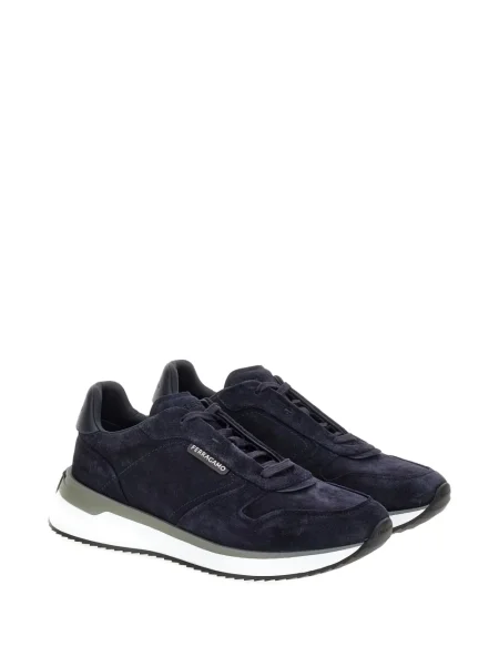 Sneakerși Ferragamo din piele de căprioară albastru