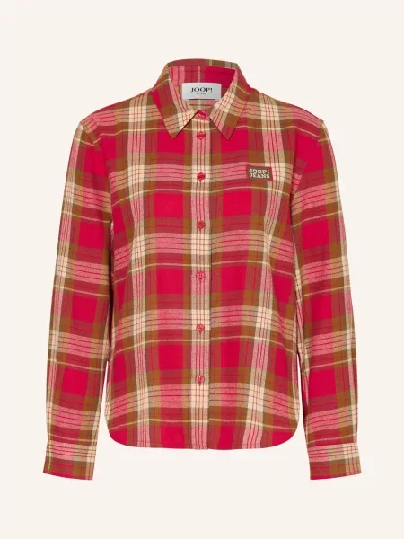 Joop! Jeans Košilová Halenka Browyn / světle hnědá / hnědá růžová