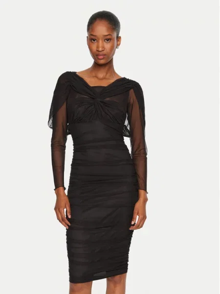 Cocktail obleka Rinascimento črna