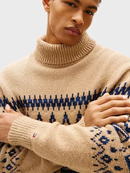 Шерстяной свитер Tommy Hilfiger бежевый