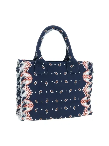 Shopperka Pinko z wzorem paisley niebieska