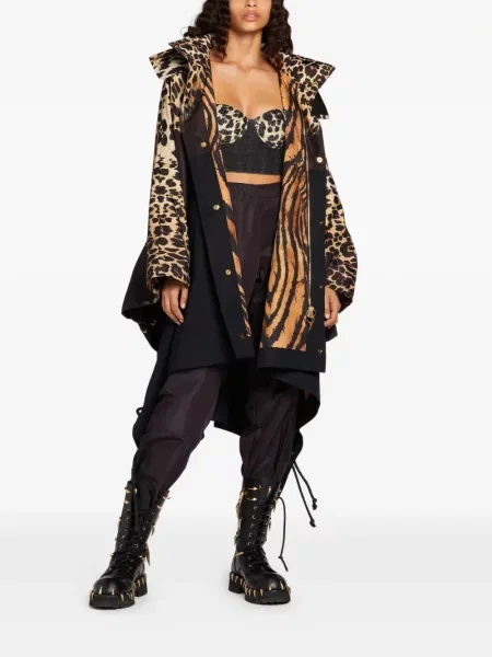Top Roberto Cavalli cu imagine cu model leopard negru