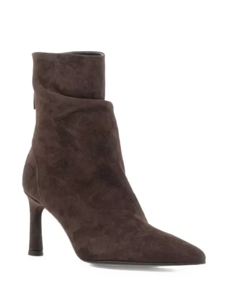 Buty do kostki Halmanera drapowane brązowe