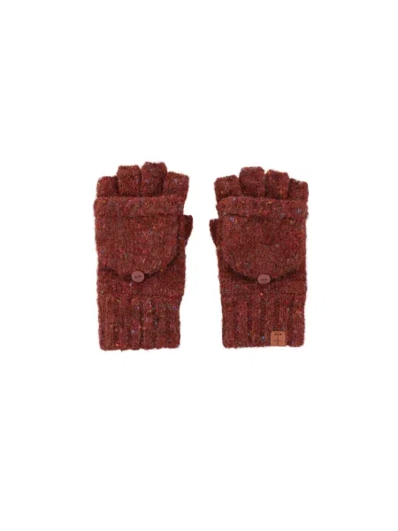 Bickley + Mitchell Rokavice s kratkimi prsti burgund