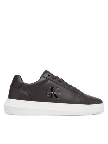 Сникърси Calvin Klein Chunky Cupsole Mono Lth кафяв