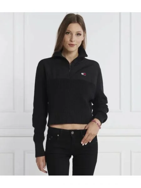Tommy Jeans Pulover negru
