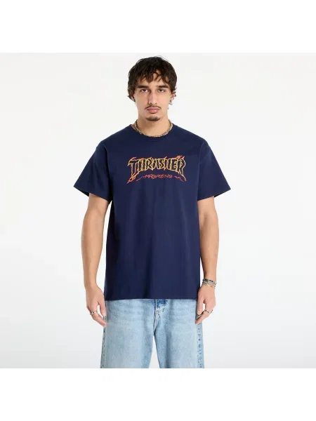 Tricou Thrasher Cracked by Exteenager T-Shirt Navy XXL albastru închis