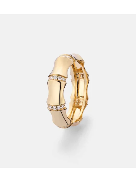 Inel Stone And Strand din bambus cu strasuri