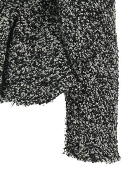 Bouclé geacă Alberta Ferretti negru