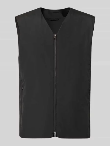 Kamizelka o kroju regular fit z dekoltem w serek model Marve' Tiger Of Sweden czarna