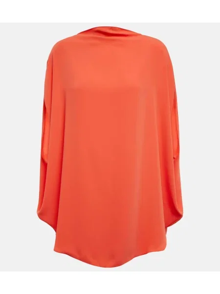 Top Mm6 Maison Margiela din satin drapat roșu