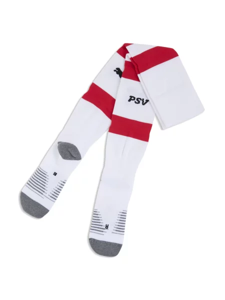PUMA skarpety w paski PSV Eindhoven Odzież biały