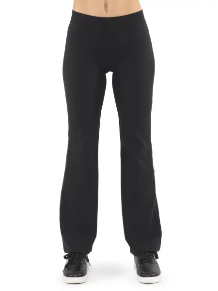 Leone Never Without legginsy z elastycznej bawełny z rozcięciem czarne