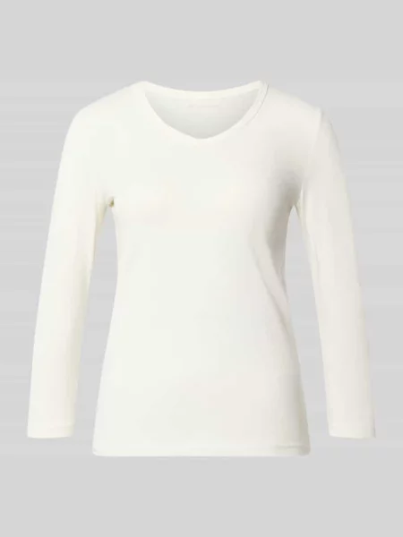 T-shirt o kroju regular fit z mieszanki bawełny Tom Tailor biała