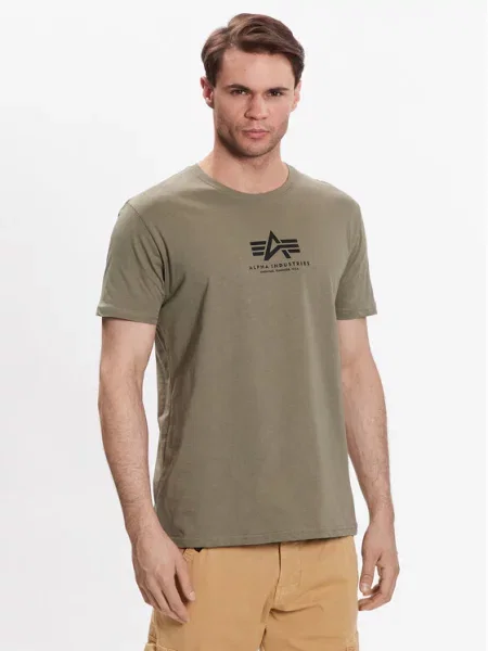 ALPHA INDUSTRIES Tricou oliv / negru verde