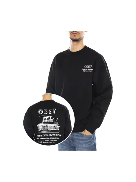 Bluza nierozpinana Obey czarna