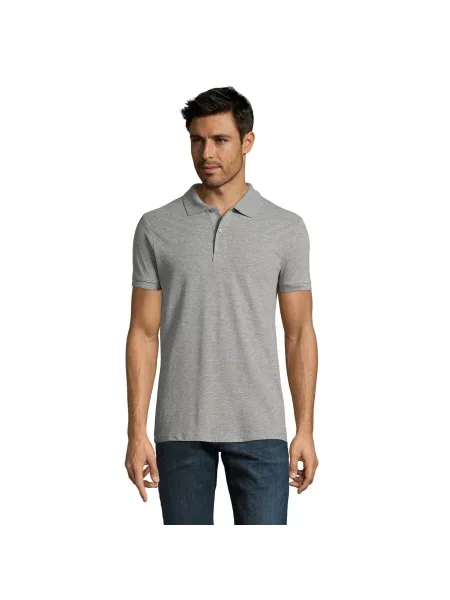 Koszulka Polo Perfect Melange szara