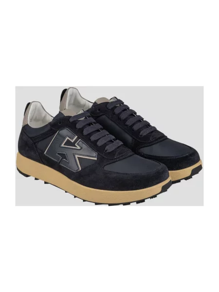 Sneakersy Kiton zamszowe niebieskie