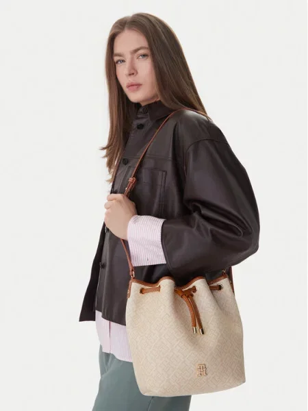 Kabelka Tommy Hilfiger béžová